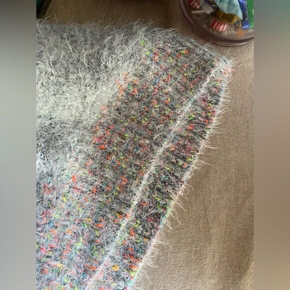 Free People Sweater Women Pullover Gray Preppy Stardust Comfy Holiday Top Sz M - Picture 9 of 12